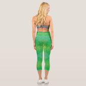 Leggings Capri Acceptation | Médaillons de saumons jaunes bleus (Verso)