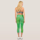 Leggings Capri Acceptation | Médaillons de saumons jaunes bleus (Verso)