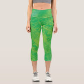 Leggings Capri Acceptation | Médaillons de saumons jaunes bleus (Recto)