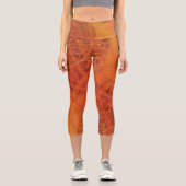 Leggings Capri Acceptation | Médaillons de saumons rouges orange  (Recto)