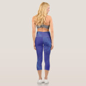 Leggings Capri Acceptation | Médaillons de violet violet bleu Ind (Verso)