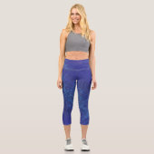 Leggings Capri Acceptation | Médaillons de violet violet bleu Ind (Recto)
