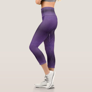 Leggings Capri Acceptation   Motif Boho violet écectique
