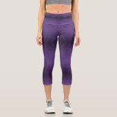 Leggings Capri Acceptation | Motif Boho violet écectique (Recto)