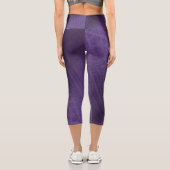 Leggings Capri Acceptation | Motif Boho violet écectique (Verso)
