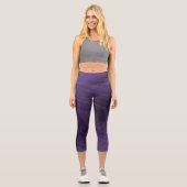 Leggings Capri Acceptation | Motif Boho violet écectique (Recto)