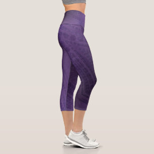 Leggings Capri Acceptation   Motif Boho violet écectique