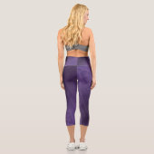Leggings Capri Acceptation | Motif Boho violet écectique (Verso)