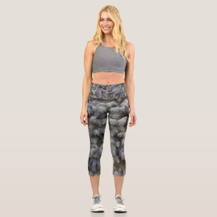 Leggings Capri Acier, gris, vert et bleu épicéa classe