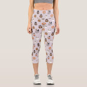 Leggings Capri Adorable Chouette d'Halloween Motif (Recto)