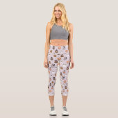 Leggings Capri Adorable Chouette d'Halloween Motif (Recto)