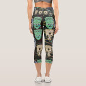 Leggings Capri African Masks V1 (Verso)