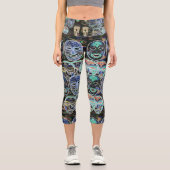 Leggings Capri African Masks V1 (Recto)
