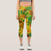 Leggings Capri Afrique Désert Cactus Plantes Prickly Pear (Recto)