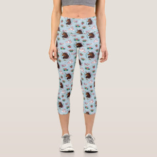 Leggings Capri Afro Unicorn Motif de vacances