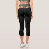 Leggings Capri "AGUA BAND / BLACK" - High Waisted Capris (Verso)