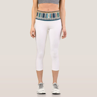 LEGGINGS CAPRI « AGUA BAND/BLANC » LEGGING CAPRI HISPANIC-HERITAG