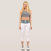Leggings Capri “AGUA BAND / WHITE” High-Waisted Capris  (Recto)