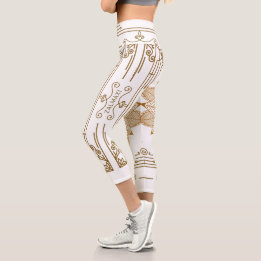 Leggings Capri "Albâtre" Art nouveau