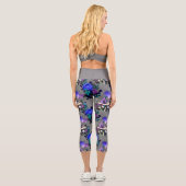 Leggings Capri Alice au pays des merveilles Fleurs de la chenille (Verso)