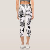 Leggings Capri Alice White Rabbit Wonderland Classic (Verso)