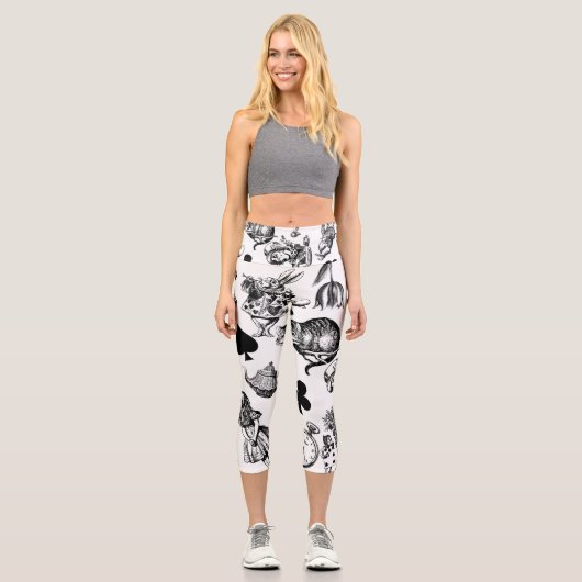Leggings Capri Alice White Rabbit Wonderland Classic (Recto)