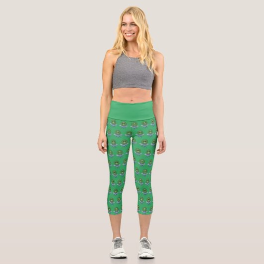 Leggings Capri Alien dans son petit vaisseau spatial (Recto)