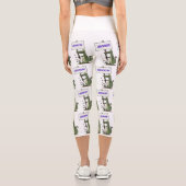 Leggings Capri Aligator de crocodile drôle avec dessin animé (Verso)