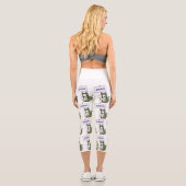 Leggings Capri Aligator de crocodile drôle avec dessin animé (Verso)