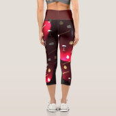 Leggings Capri Aliments délicieux Feux de canneberge (Verso)