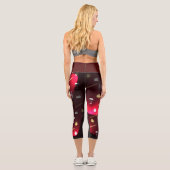Leggings Capri Aliments délicieux Feux de canneberge (Verso)