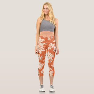 Leggings Capri Aloha Spirit : Hibiscus-Ananas Harmonie.