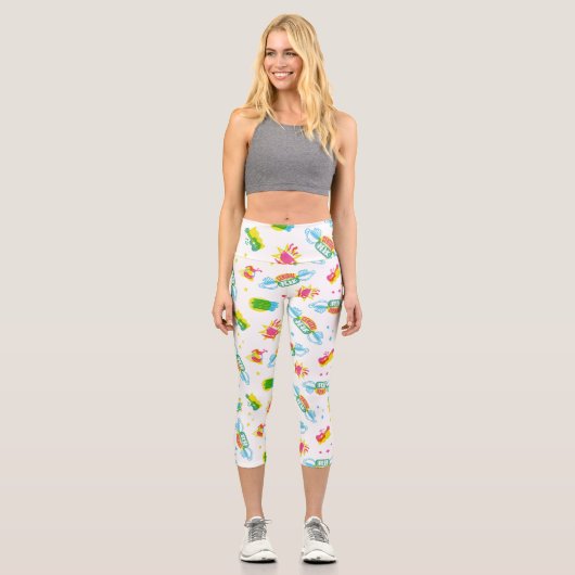 Leggings Capri AMIS™ | Central Perk Neon Motif (Recto)