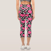 Leggings Capri Amour Whimsical Et Motif De Coeur (Verso)