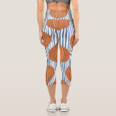 Leggings Capri Ampoules d'oignon dessinées à la main, papier pein (Verso)