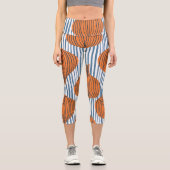 Leggings Capri Ampoules d'oignon dessinées à la main, papier pein (Recto)