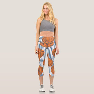 Leggings Capri Ampoules d'oignon dessinées à la main, papier pein