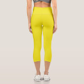 Leggings Capri Ananas solide jaune vif (Verso)