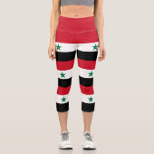 Leggings Capri Ancien drapeau de Syrie (Recto)