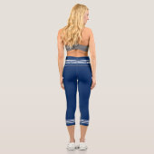 Leggings Capri Ancre classique Bateau Stylish Marine Bleu Bleu Bl (Verso)