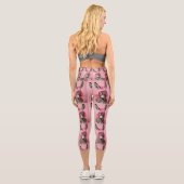 Leggings Capri âne avec une perruque rose (Verso)