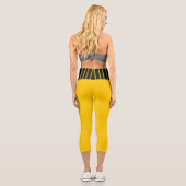 Leggings Capri Angel, noir et jaune (Verso)