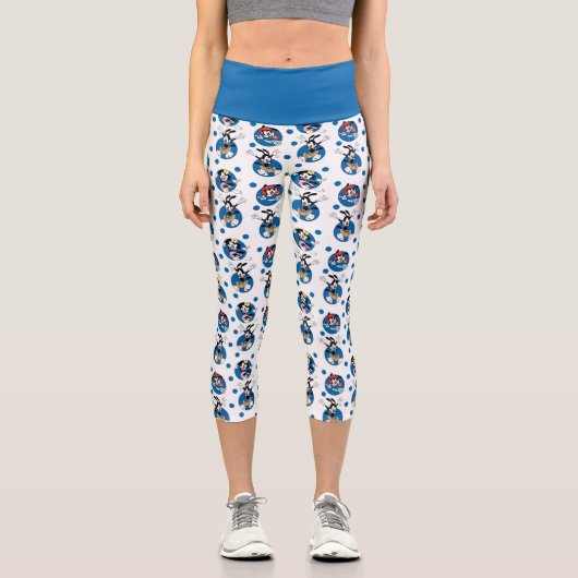 Leggings Capri Animaniacs | Yakko, Wakko, & Dot Circle Pattern (Recto)
