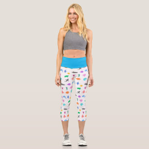 Leggings Capri Animaux marins à motifs