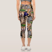 Leggings Capri Animaux sauvages de la Savane africaine (Verso)
