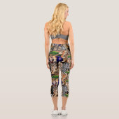 Leggings Capri Animaux sauvages de la Savane africaine (Verso)