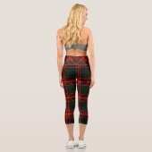 Leggings Capri Antique Menzies Chasse Clan Tartan Scottish Plaid (Verso)