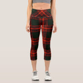 Leggings Capri Antique Menzies Chasse Clan Tartan Scottish Plaid (Recto)