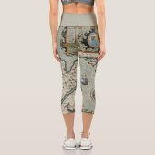 Leggings Capri Antique vieille carte inspirée (7) (Verso)