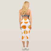 Leggings Capri Apricots Aquarelle Blanc Arrière - plan Vintage (Verso)